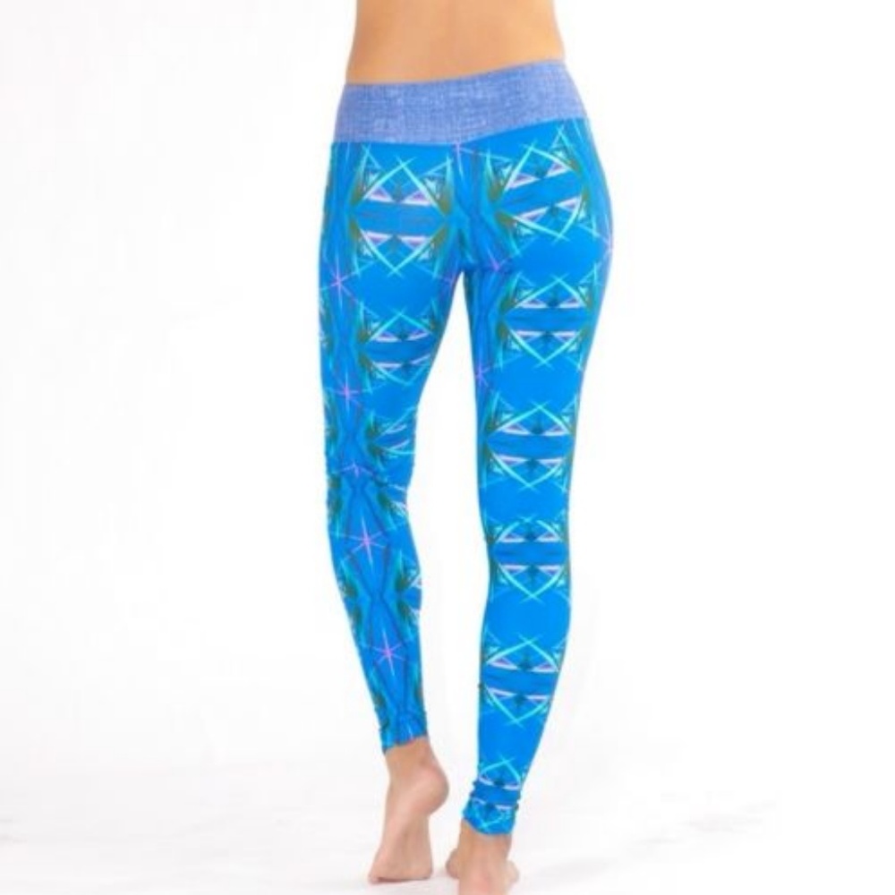 NEW - XS / S Daughters Of Culture Neon Galaxy Yoga Pants - Picture 3 of 8
